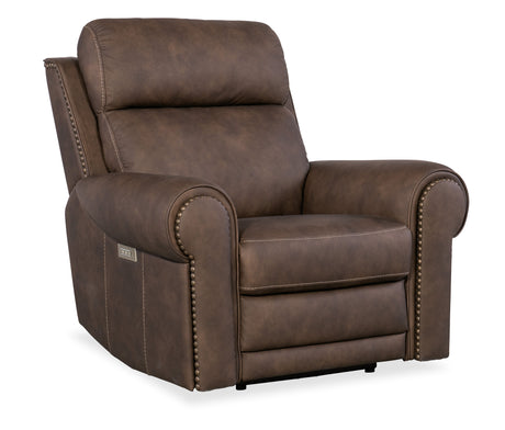 Duncan Power Recliner With Power Headrest & Lumbar - Dark Brown by Hooker Furniture - View 1