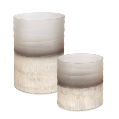 Ombra Modern Vases (Set of 2) - Beige / Gray by Uttermost - View 1