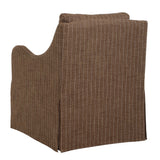 Luisa Pinstripe Swivel Chair - Dark Brown by Uttermost - View 7