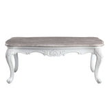 Acme - Ciddrenar Coffee Table 84310 Marble Top & White Finish