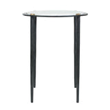 Wren Round Marble Accent Table Bronze / White - Black / White by Uttermost - View 5