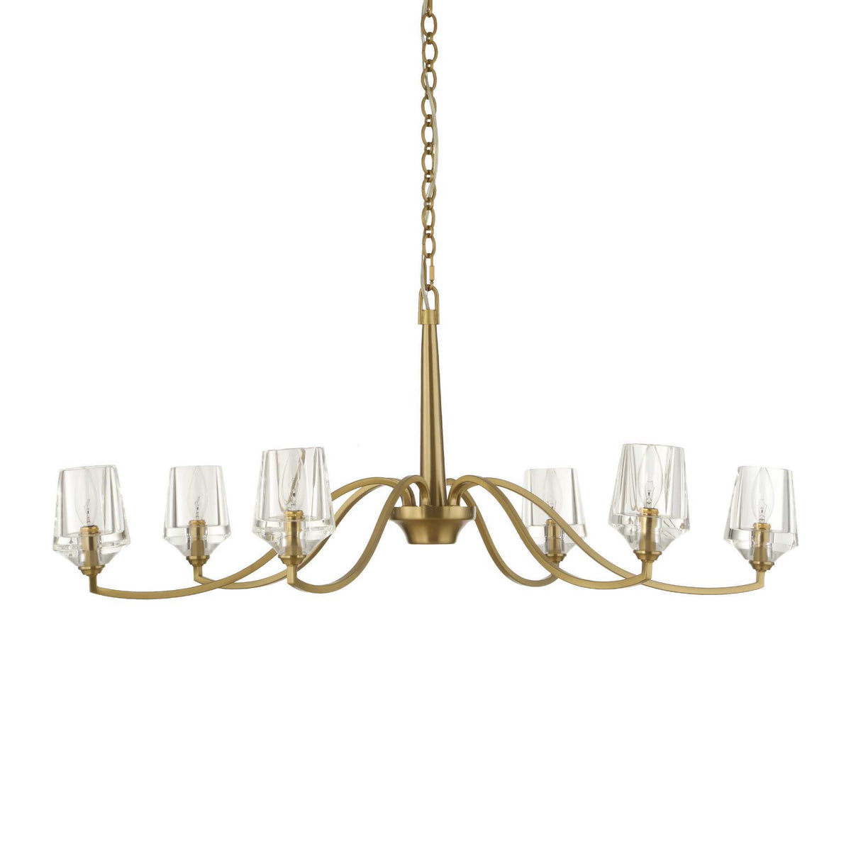 Barcelona 6 Light Brass Chandelier - Gold by Uttermost - View 6