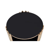 Acme - Tanquin Coffee Table 84490 Black Glass & Gold Finish