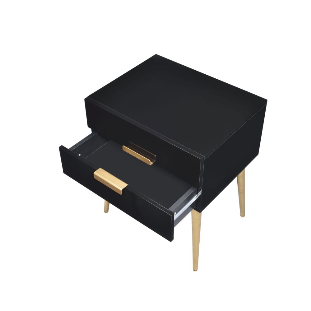 Denvor End Table 84495 Black & Gold Finish | Acme - 84495 - Home Elegance USA - 3