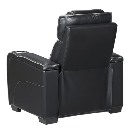 Apex Power Reclining Chair with Massage, Heat, LED Lights - Leather | Homelegance - sold by Home Elegance USA