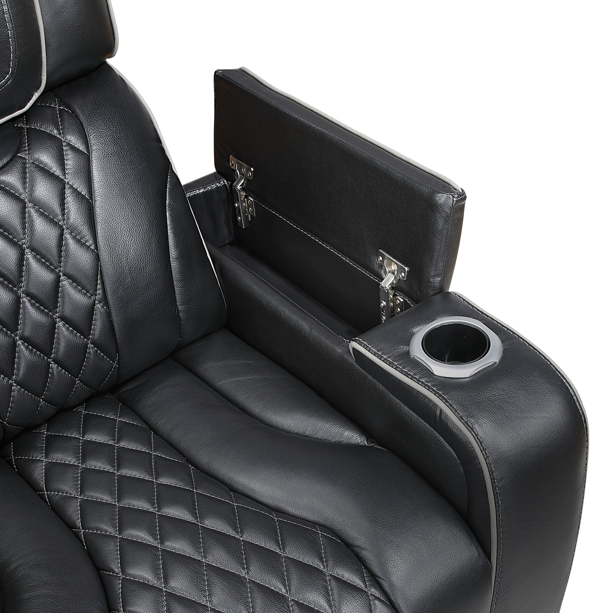 Apex Power Reclining Chair with Massage, Heat, LED Lights - Leather | Homelegance - Home Elegance USA