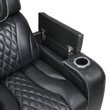 Apex Power Reclining Chair with Massage, Heat, LED Lights - Leather | Homelegance - Home Elegance USA