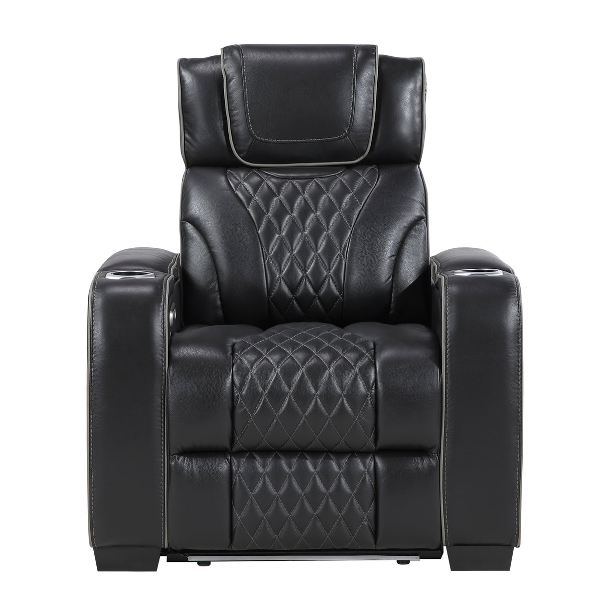 Apex Power Reclining Chair with Massage, Heat, LED Lights - Leather | Homelegance - Home Elegance USA