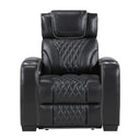 Apex Power Reclining Chair with Massage, Heat, LED Lights - Leather | Homelegance - sold by Home Elegance USA