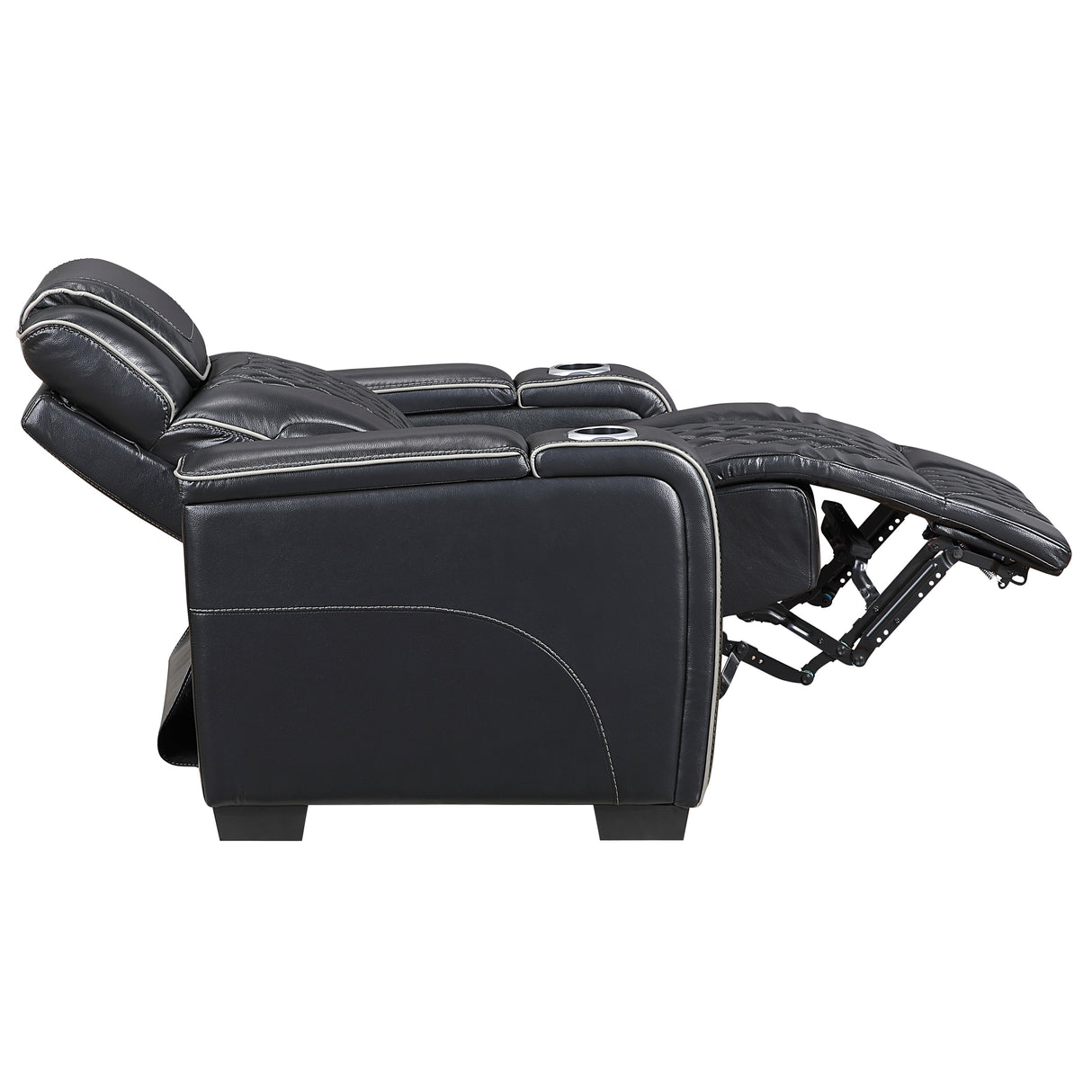 Apex Power Reclining Chair with Massage, Heat, LED Lights - Leather | Homelegance - Home Elegance USA