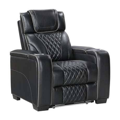 Apex Power Reclining Chair with Massage, Heat, LED Lights - Leather | Homelegance - sold by Home Elegance USA