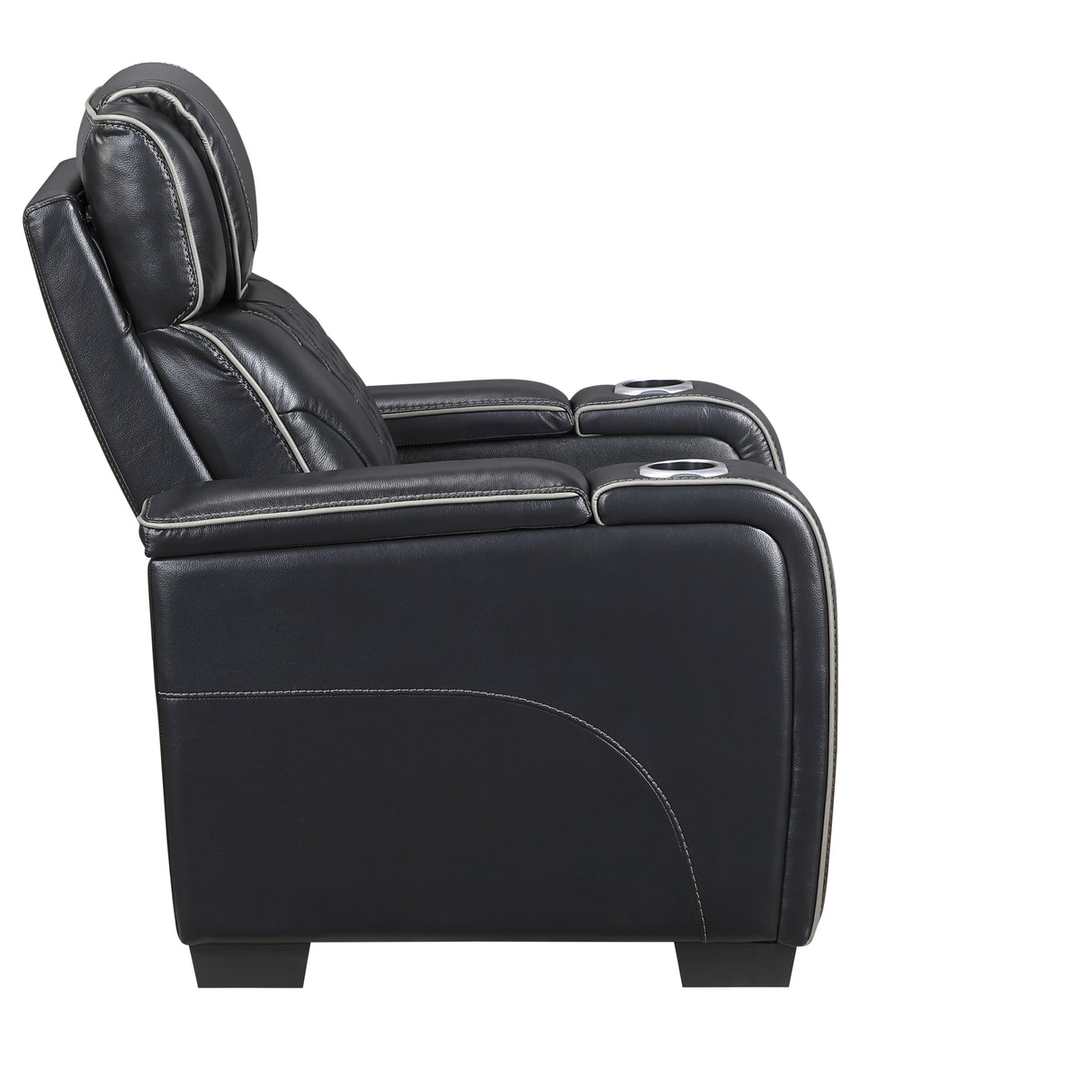 Apex Power Reclining Chair with Massage, Heat, LED Lights - Leather | Homelegance - Home Elegance USA