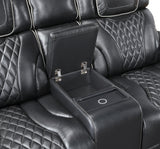 Apex Power Reclining Loveseat with Massage, Heat, LED and Console in Leather – Homelegance - Home Elegance USA