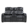 Apex Power Reclining Loveseat with Massage, Heat, LED and Console in Leather – Homelegance - Home Elegance USA
