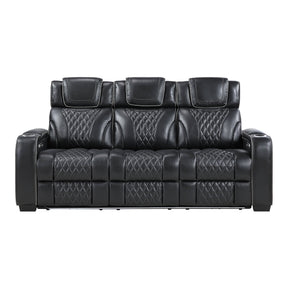 Apex Power Reclining Sofa with Massage, Heat, and LED Lights - Leather | Homelegance - sold by Home Elegance USA