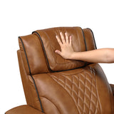 Apex Power Reclining Chair with Massage, Heat, LED Lights - Leather | Homelegance - Home Elegance USA
