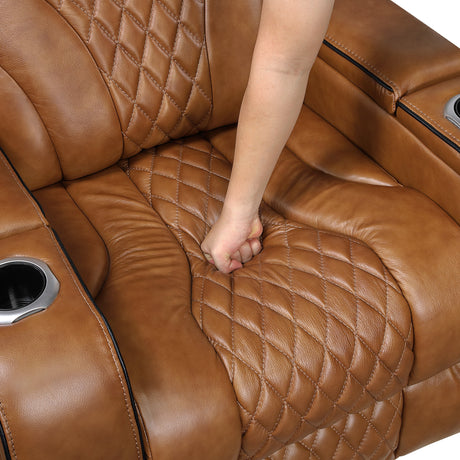 Apex Power Reclining Chair with Massage, Heat, LED Lights - Leather | Homelegance - sold by Home Elegance USA