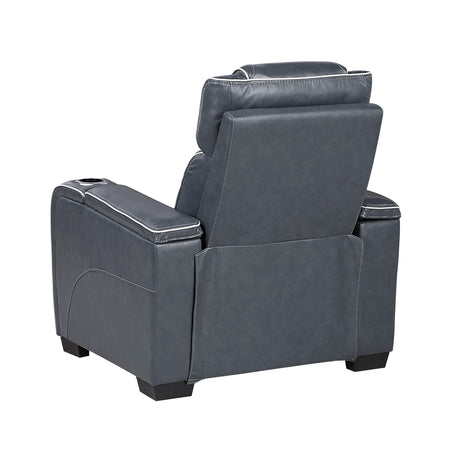 Apex Power Reclining Chair with Massage, Heat, LED Lights - Leather | Homelegance - sold by Home Elegance USA