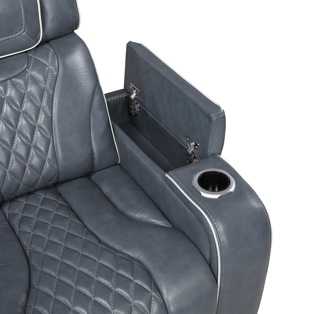 Apex Power Reclining Chair with Massage, Heat, LED Lights - Leather | Homelegance - Home Elegance USA