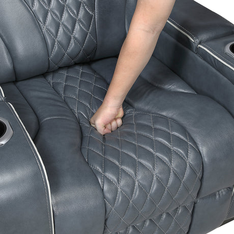 Apex Power Reclining Chair with Massage, Heat, LED Lights - Leather | Homelegance - sold by Home Elegance USA