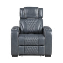 Apex Power Reclining Chair with Massage, Heat, LED Lights - Leather | Homelegance - sold by Home Elegance USA