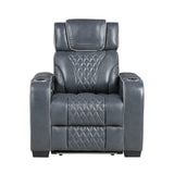 Apex Power Reclining Chair with Massage, Heat, LED Lights - Leather | Homelegance - Home Elegance USA
