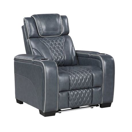 Apex Power Reclining Chair with Massage, Heat, LED Lights - Leather | Homelegance - sold by Home Elegance USA