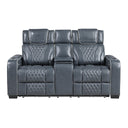 Apex Power Reclining Loveseat with Massage, Heat, LED and Console - Leather | Homelegance - sold by Home Elegance USA