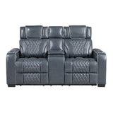 Apex Power Reclining Loveseat with Massage, Heat, LED and Console in Leather – Homelegance - Home Elegance USA