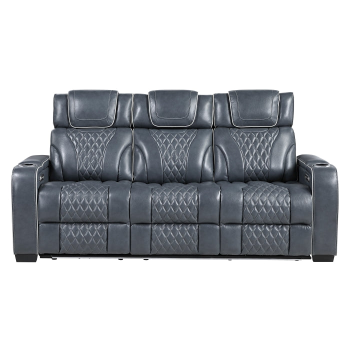 Apex Power Reclining Sofa with Massage, Heat, and LED Lights | Homelegance