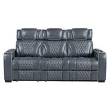 Apex Power Reclining Sofa with Massage, Heat, and LED Lights | Homelegance