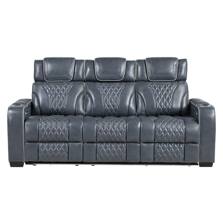 Apex Power Reclining Sofa with Massage, Heat, and LED Lights | Homelegance