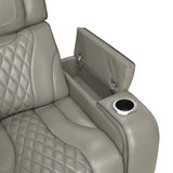 Apex Power Reclining Sofa with Massage, Heat, and LED Lights | Homelegance