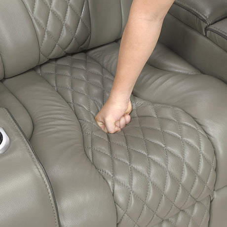 Apex Power Reclining Chair with Massage, Heat, LED Lights - Leather | Homelegance - sold by Home Elegance USA
