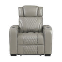 Apex Power Reclining Chair with Massage, Heat, LED Lights - Leather | Homelegance - sold by Home Elegance USA