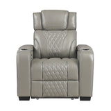 Apex Power Reclining Chair with Massage, Heat, LED Lights - Leather | Homelegance - Home Elegance USA