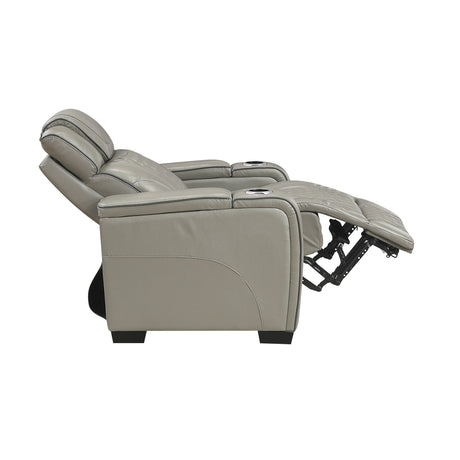 Apex Power Reclining Chair with Massage, Heat, LED Lights - Leather | Homelegance - sold by Home Elegance USA