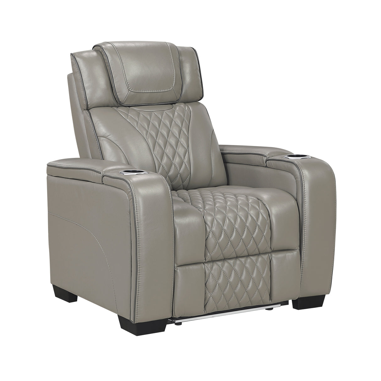 Apex Power Reclining Chair with Massage, Heat, LED Lights - Leather | Homelegance - Home Elegance USA