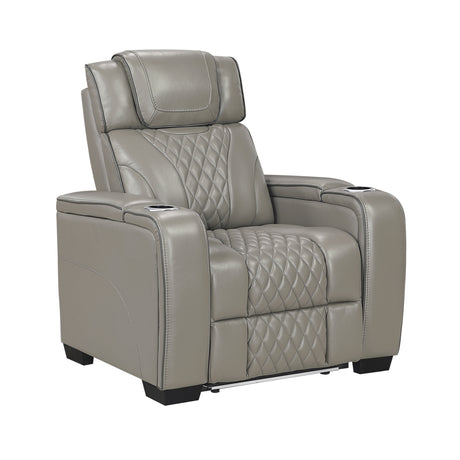 Apex Power Reclining Chair with Massage, Heat, LED Lights - Leather | Homelegance - sold by Home Elegance USA
