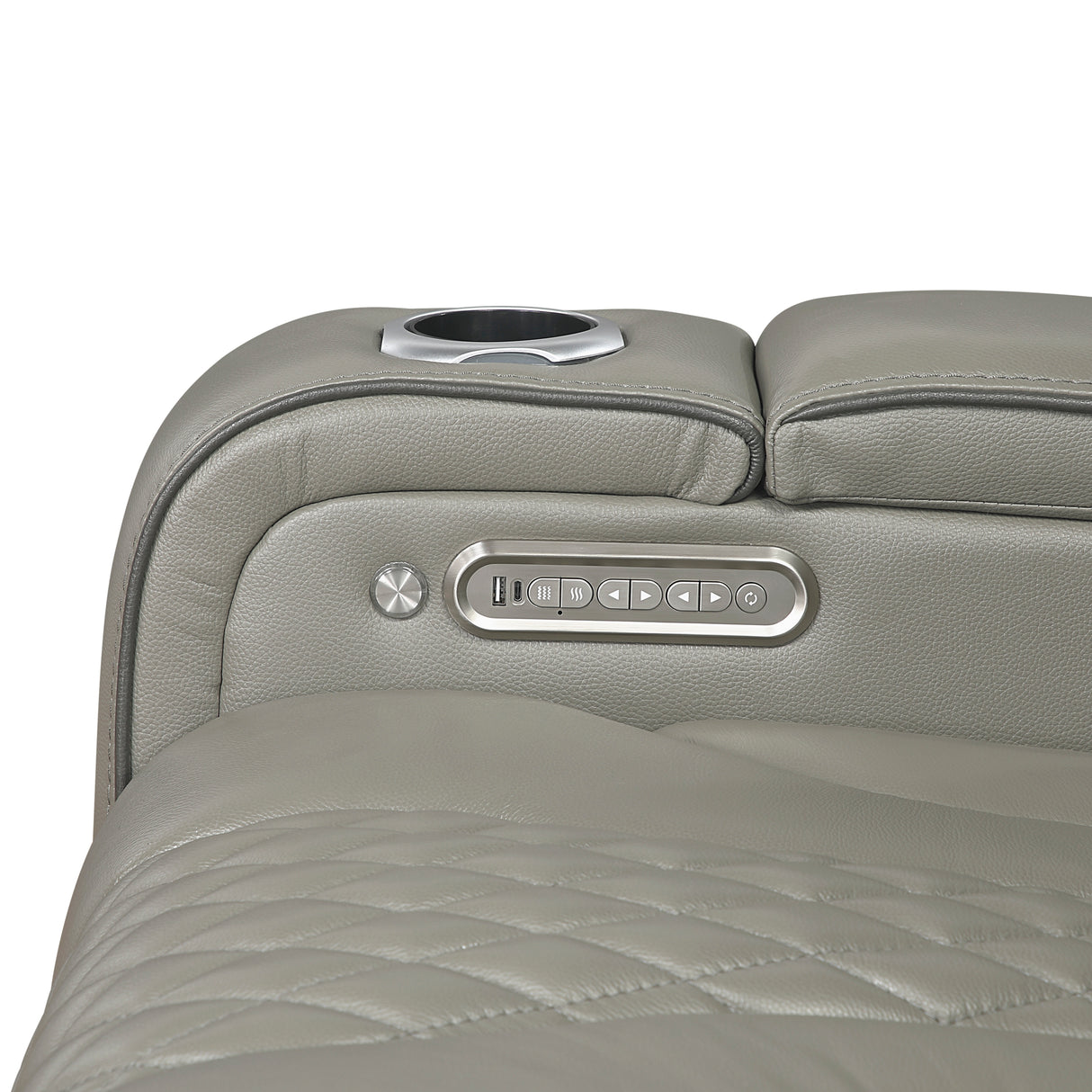 Apex Power Reclining Loveseat with Massage, Heat, LED and Console in Leather – Homelegance - Home Elegance USA