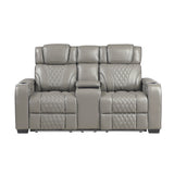 Apex Power Reclining Loveseat with Massage, Heat, LED and Console in Leather – Homelegance - Home Elegance USA