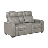 Apex Power Reclining Loveseat with Massage, Heat, LED and Console in Leather – Homelegance - Home Elegance USA