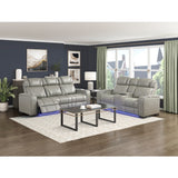 Apex Power Reclining Sofa with Massage, Heat, and LED Lights | Homelegance