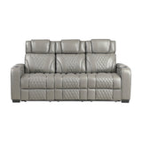 Apex Power Reclining Sofa with Massage, Heat, and LED Lights | Homelegance