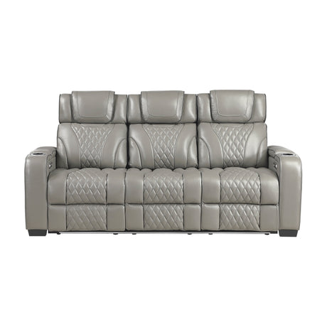 Apex Power Reclining Sofa with Massage, Heat, and LED Lights | Homelegance