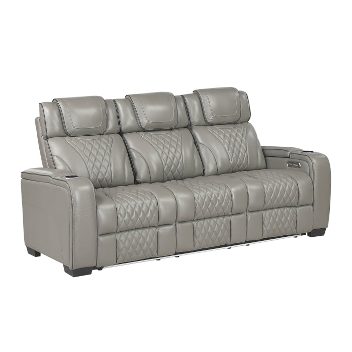 Apex Power Reclining Sofa with Massage, Heat, and LED Lights | Homelegance