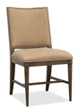 Cashiers Dining Side Leather Chair (Set of 2) Chestnut / Vintage Ecru - Dark Brown / Beige by Hooker Furniture - View 1
