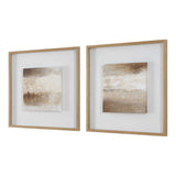 Between Lines Abstract Painting (Set of 2) - Light Brown / White by Uttermost - View 4