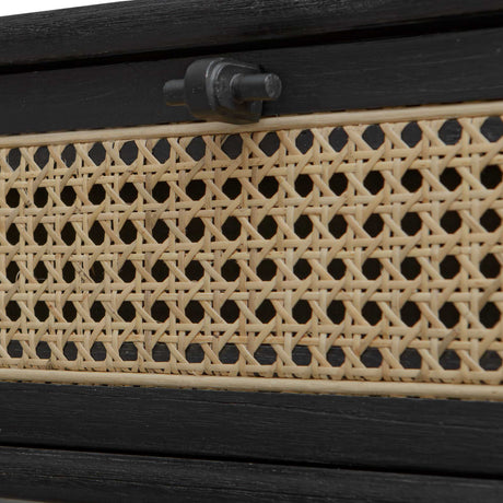 Coast Rattan Side Table Black / Woodtone - Black / Light Brown by Uttermost - View 4