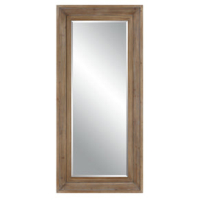 Missoula Large Natural Wood Mirror - Dark Brown by Uttermost - View 1